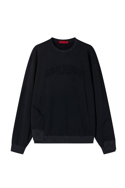 COTTON LOGO CREWNECK BLACK