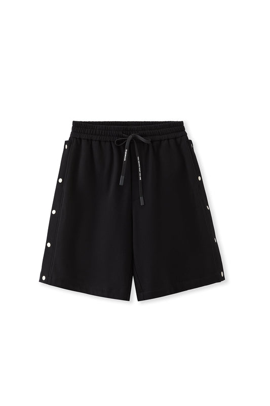 BUTTON SHORTS BLACK Acupuncture