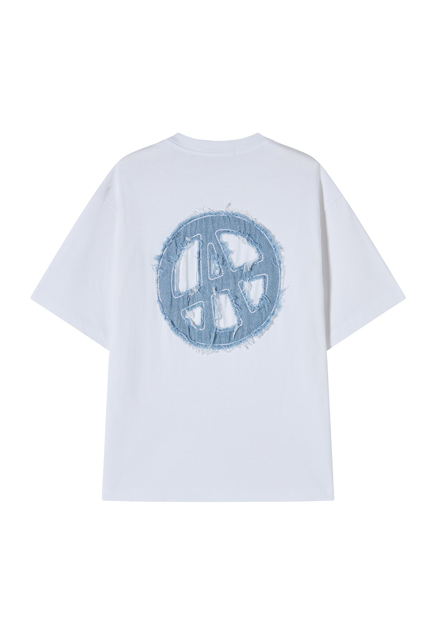 DENIM LOGO T - SHIRT LIGHT GREY Acupuncture