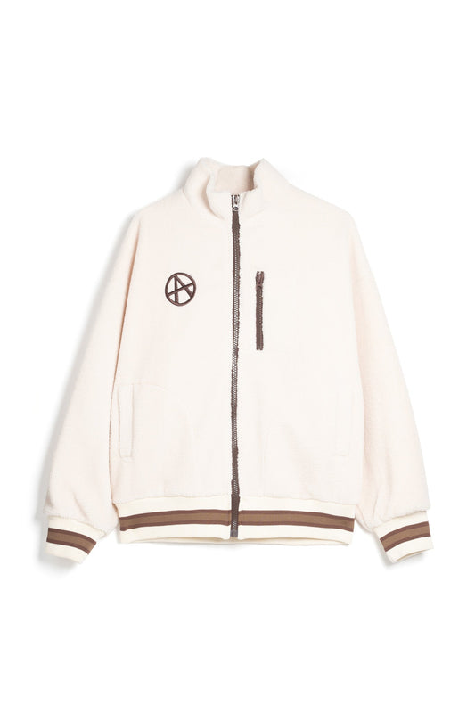 EMBLEM FLEECE JACKET CREAM Acupuncture