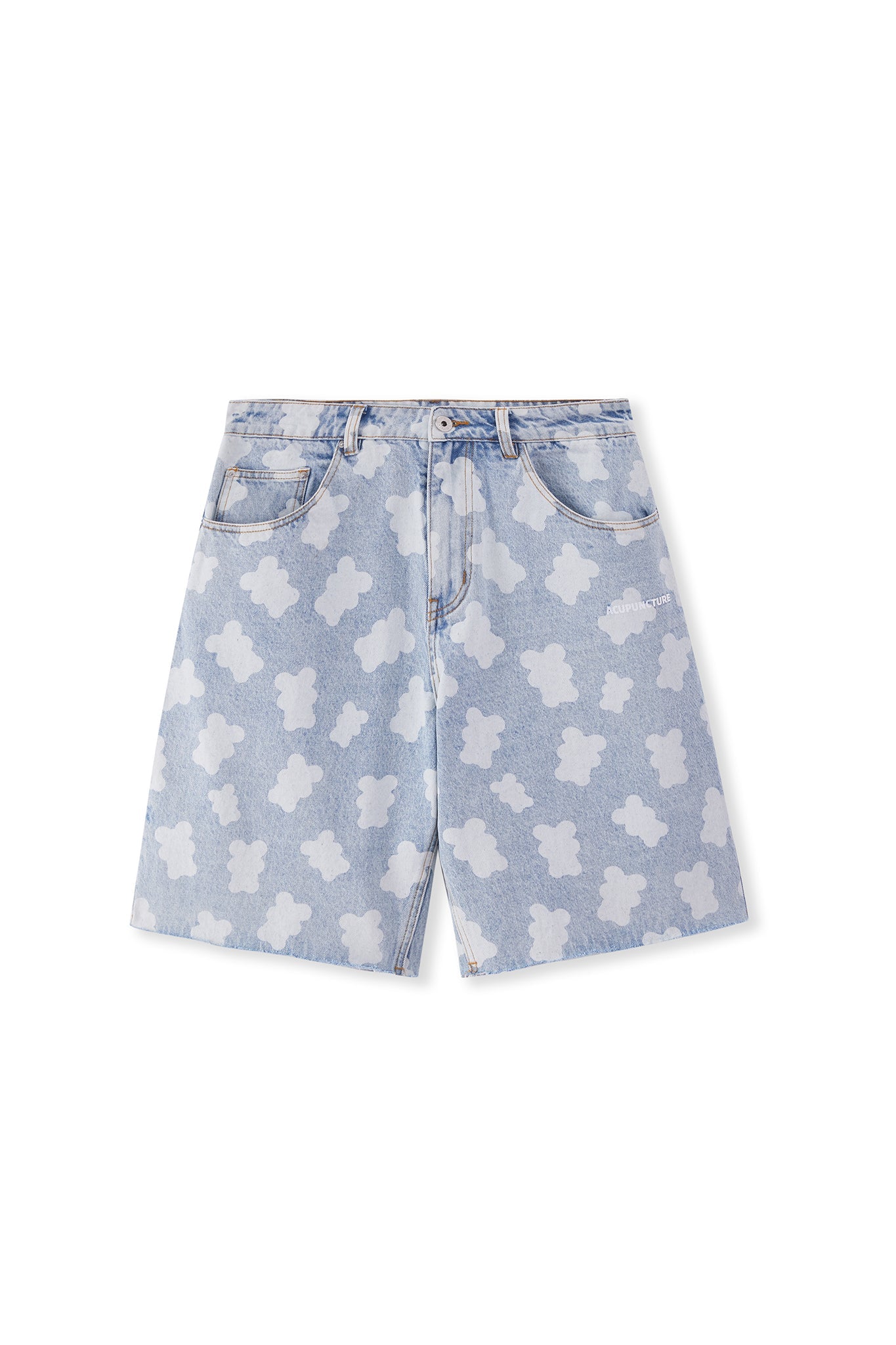 FLAKES DENIM SHORTS LIGHT BLUE Acupuncture