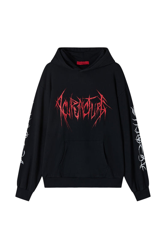 KNIFE MARK HOODIE BLACK Acupuncture