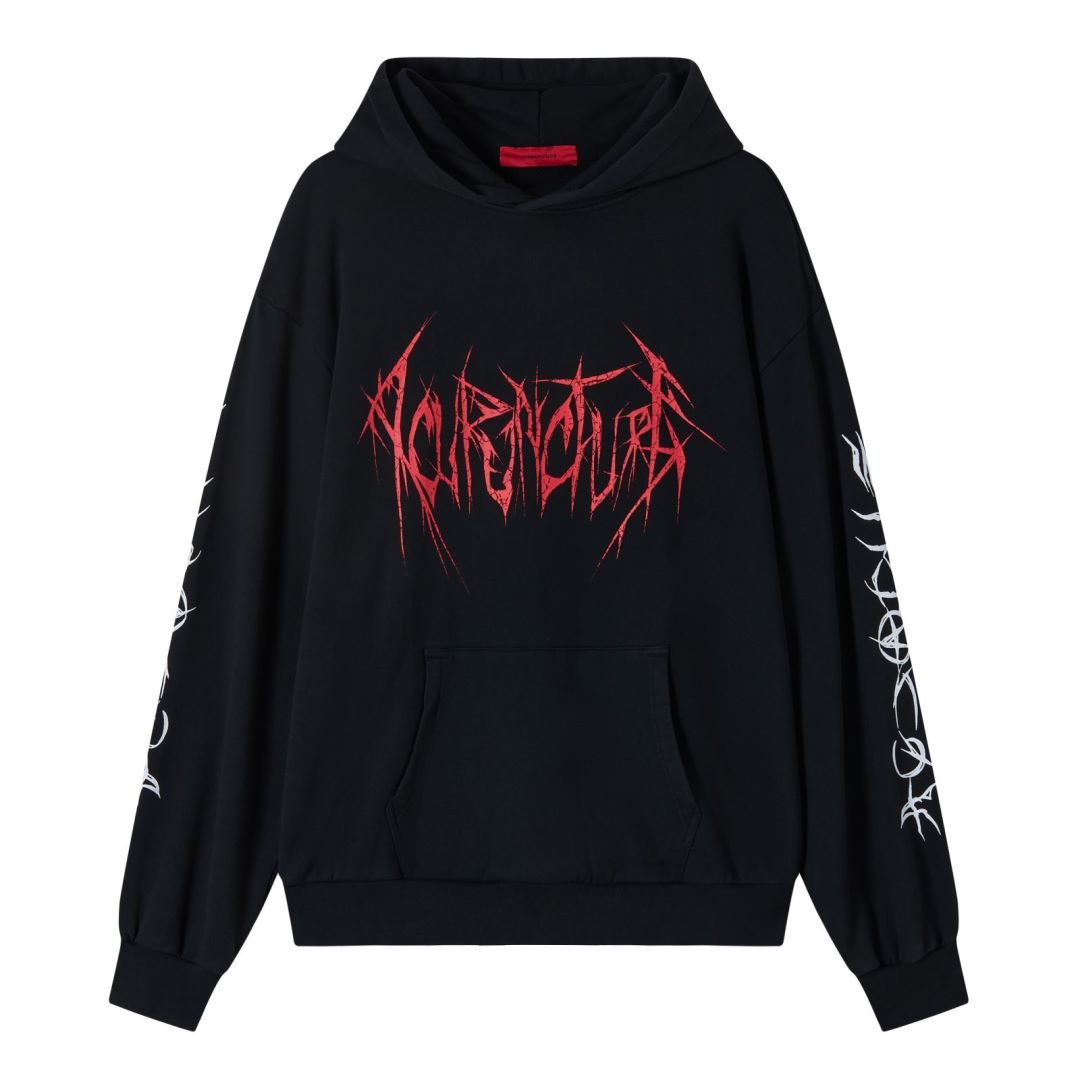 KNIFE MARK HOODIE BLACK Acupuncture