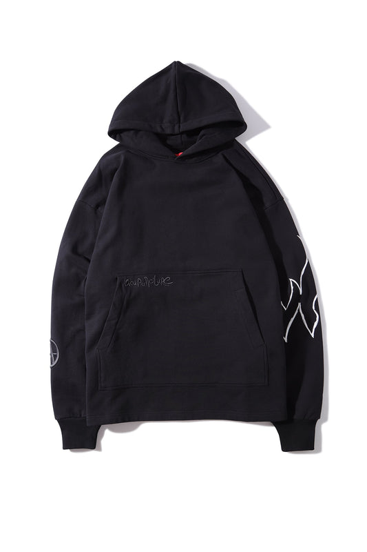 DEMON HOODIE BLACK Acupuncture