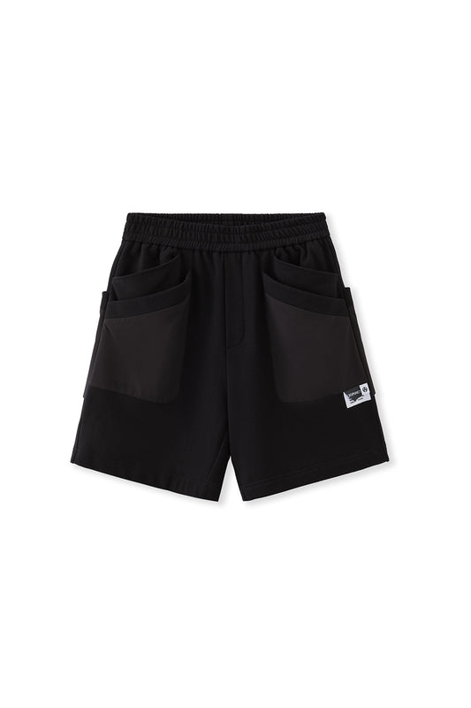 LABEL SHORTS BLACK Acupuncture