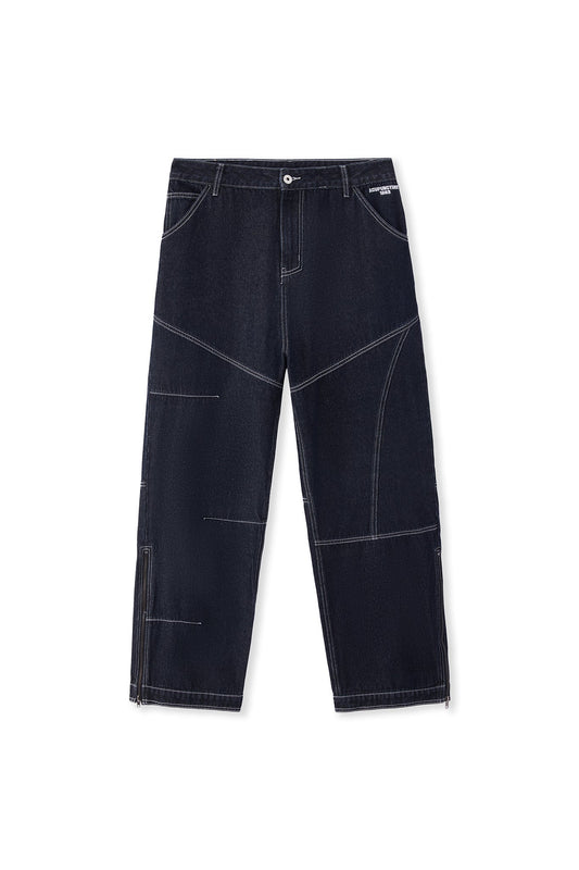 LINED JEANS BLACK Acupuncture