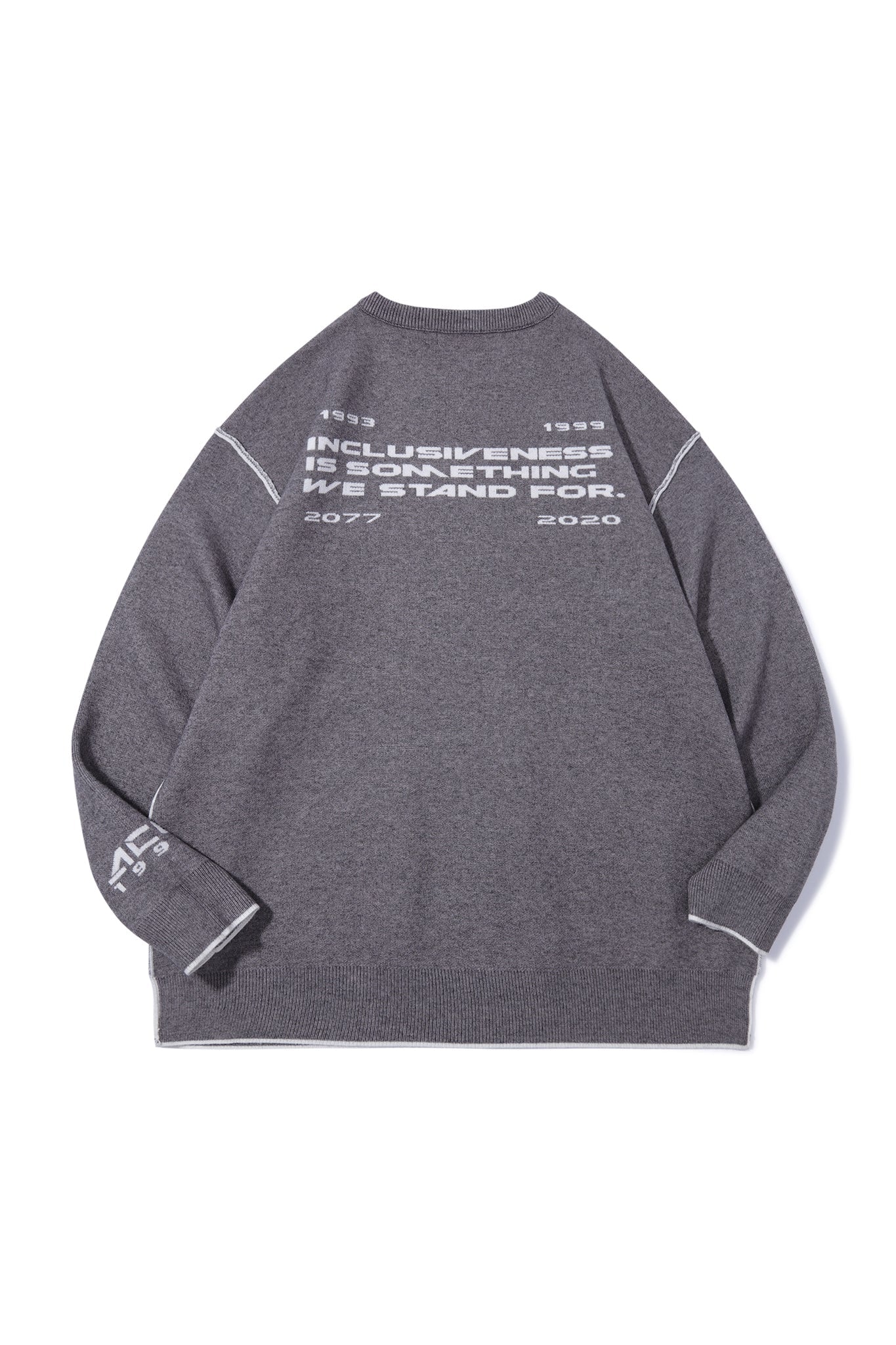 MOTTO SWEATER GREY Acupuncture