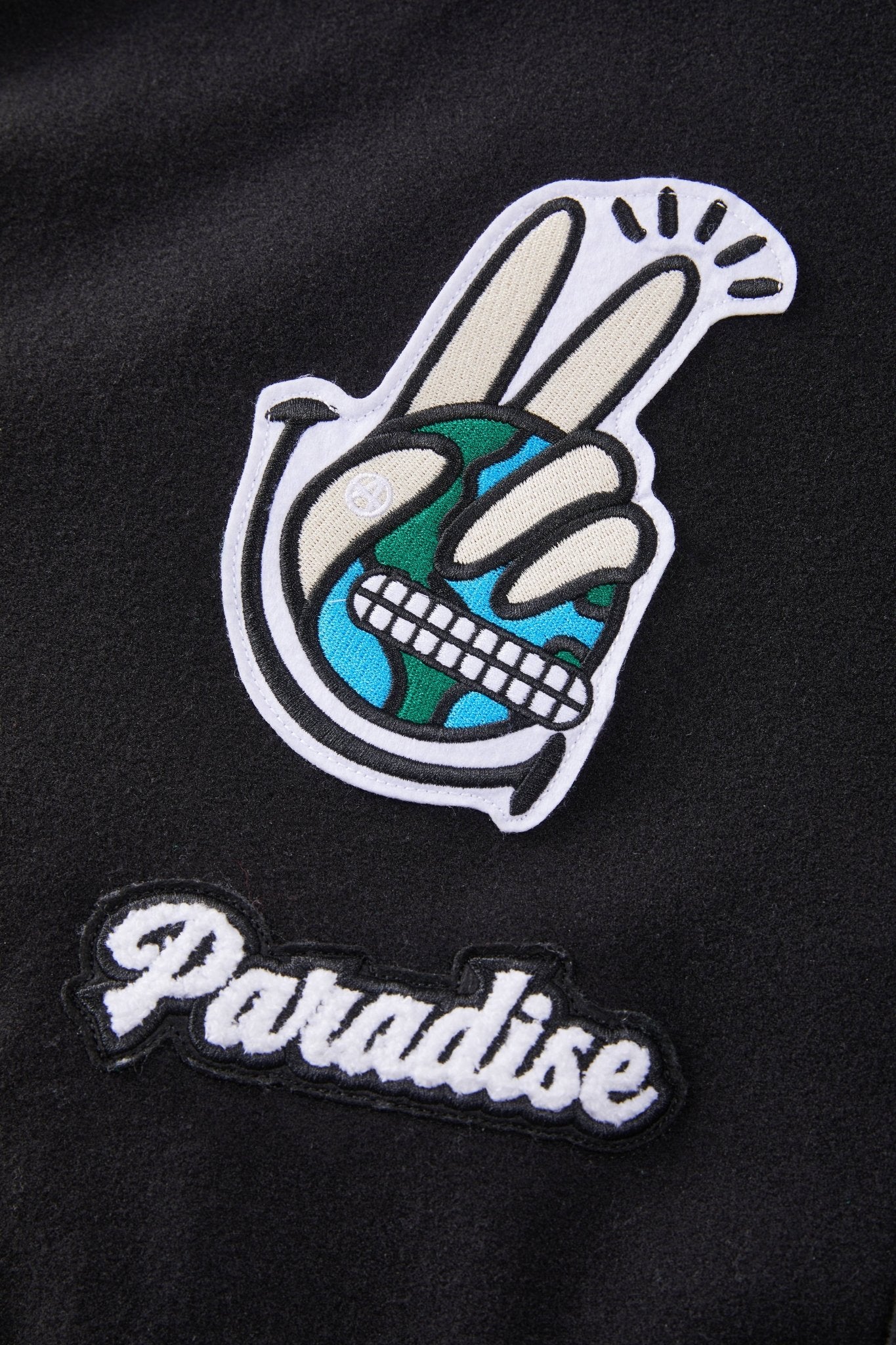 PARADISE VARCITY JACKET BLACK Acupuncture