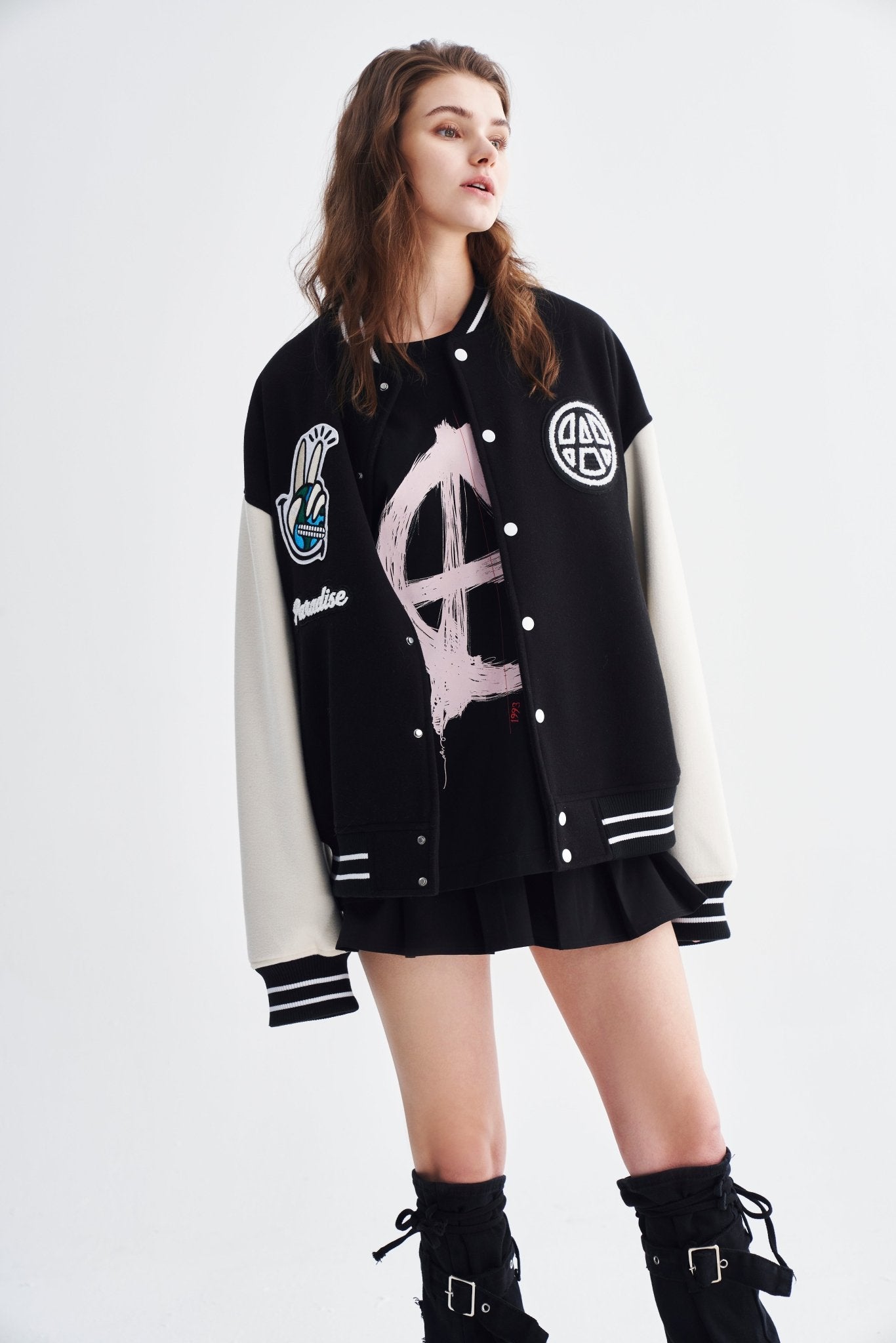 PARADISE VARSITY JACKET BLACK Acupuncture