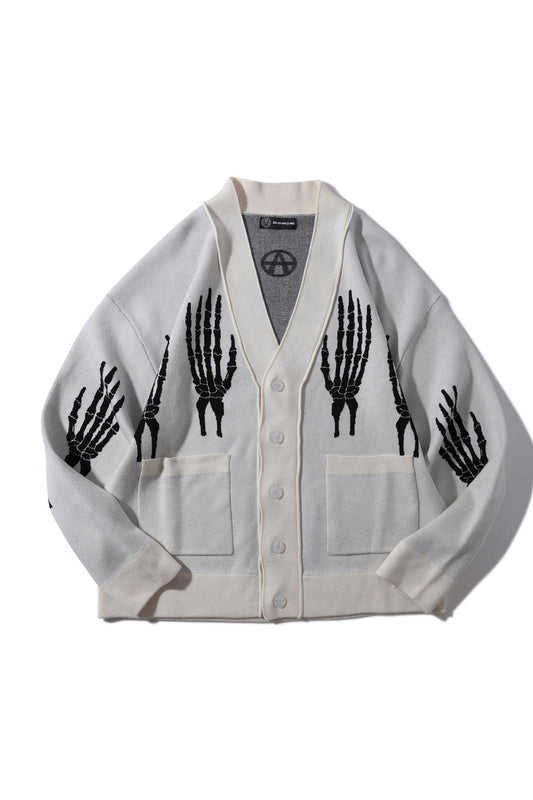 SKELETON HAND CARDIGAN CREAM Acupuncture