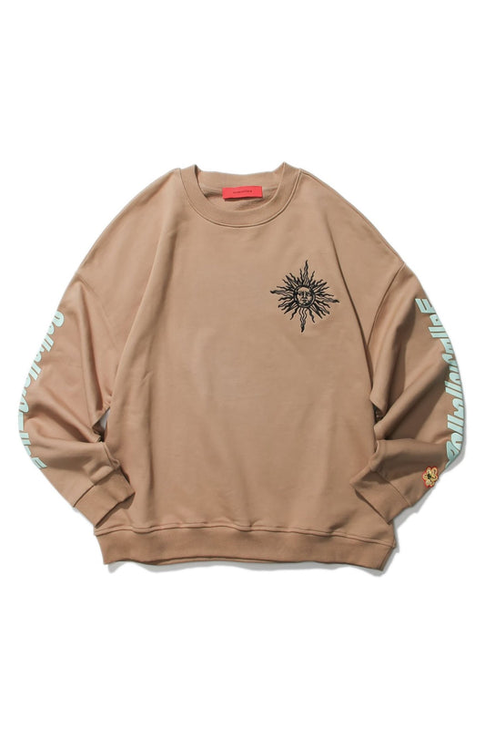 STAR MOON CREWNECK BEIGE Acupuncture