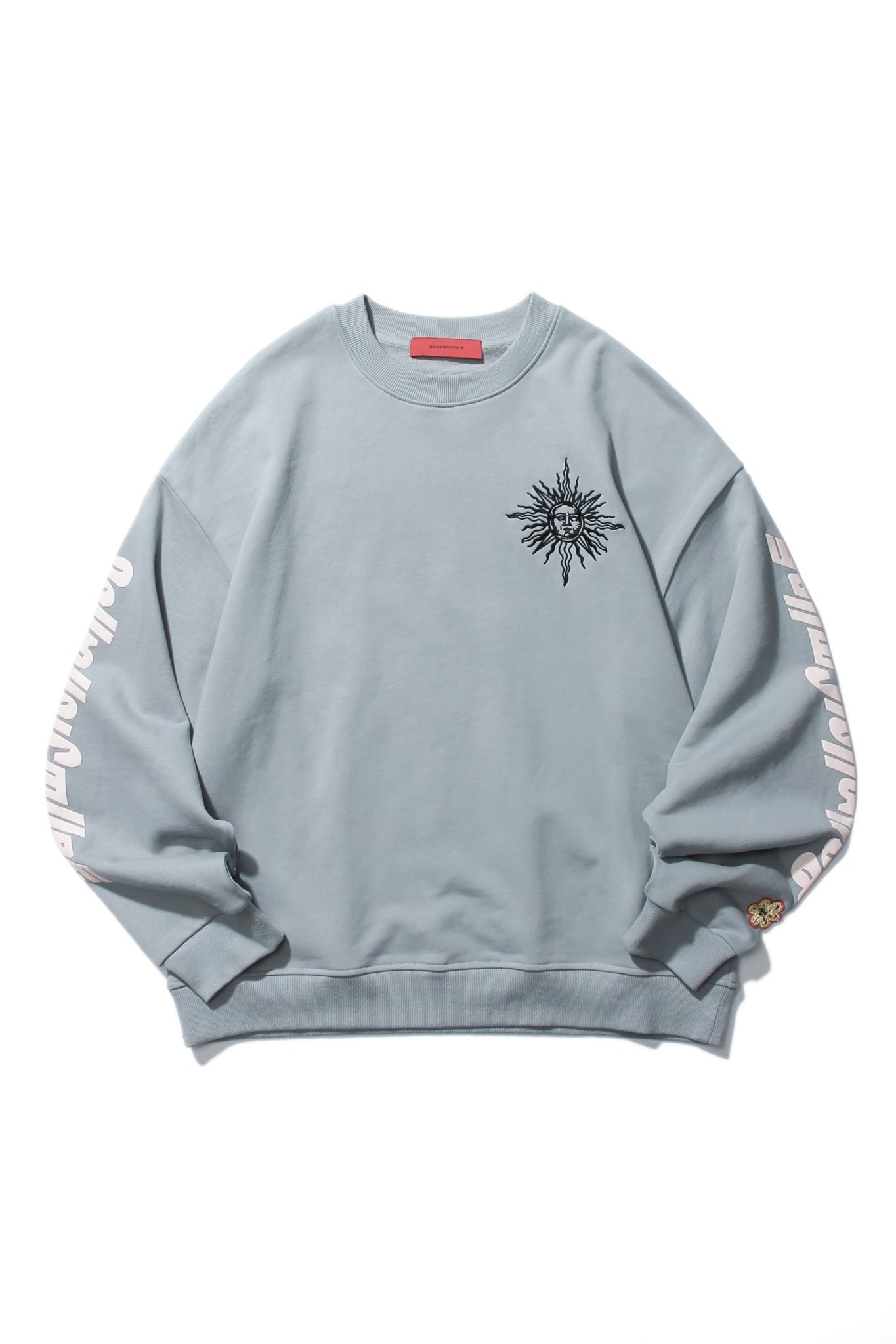 STAR MOON CREWNECK GREY Acupuncture