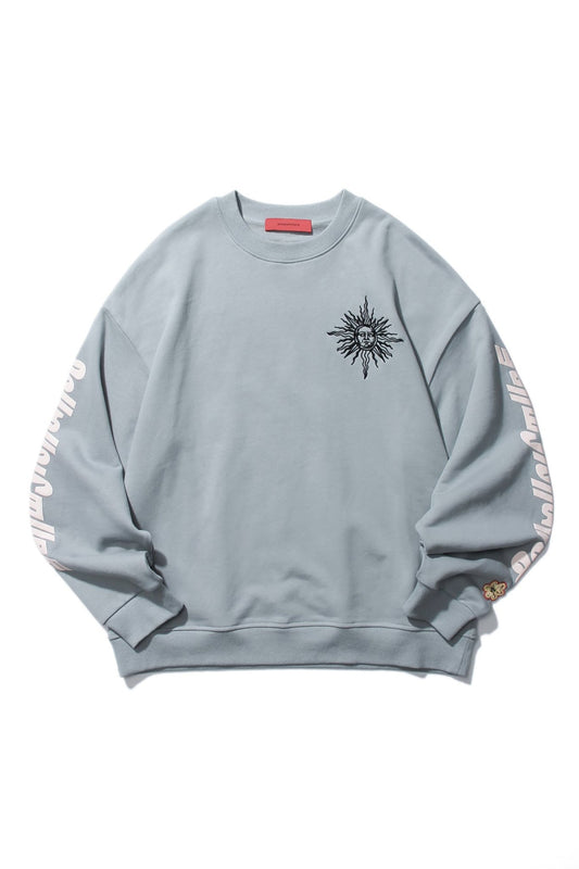 STAR MOON CREWNECK GREY Acupuncture