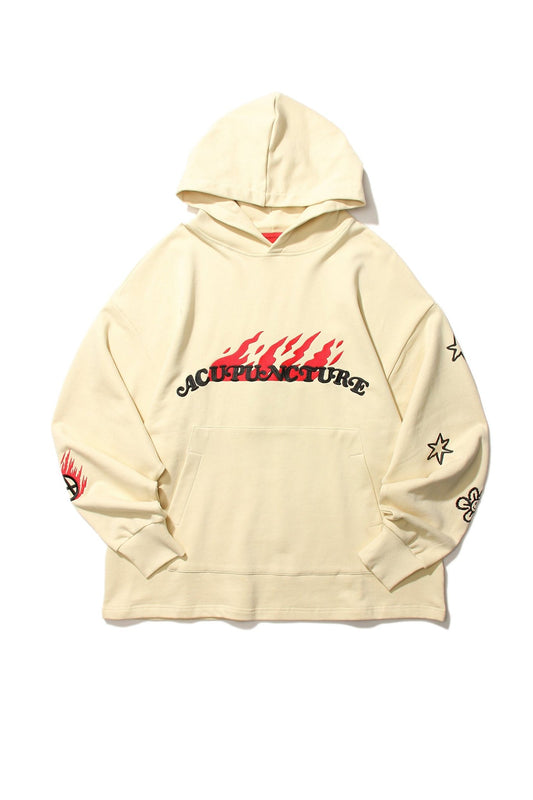 STAR MOON HOODIE BEIGE Acupuncture