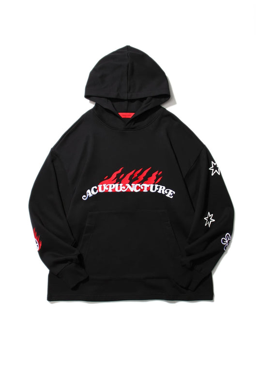 STAR MOON HOODIE BLACK Acupuncture